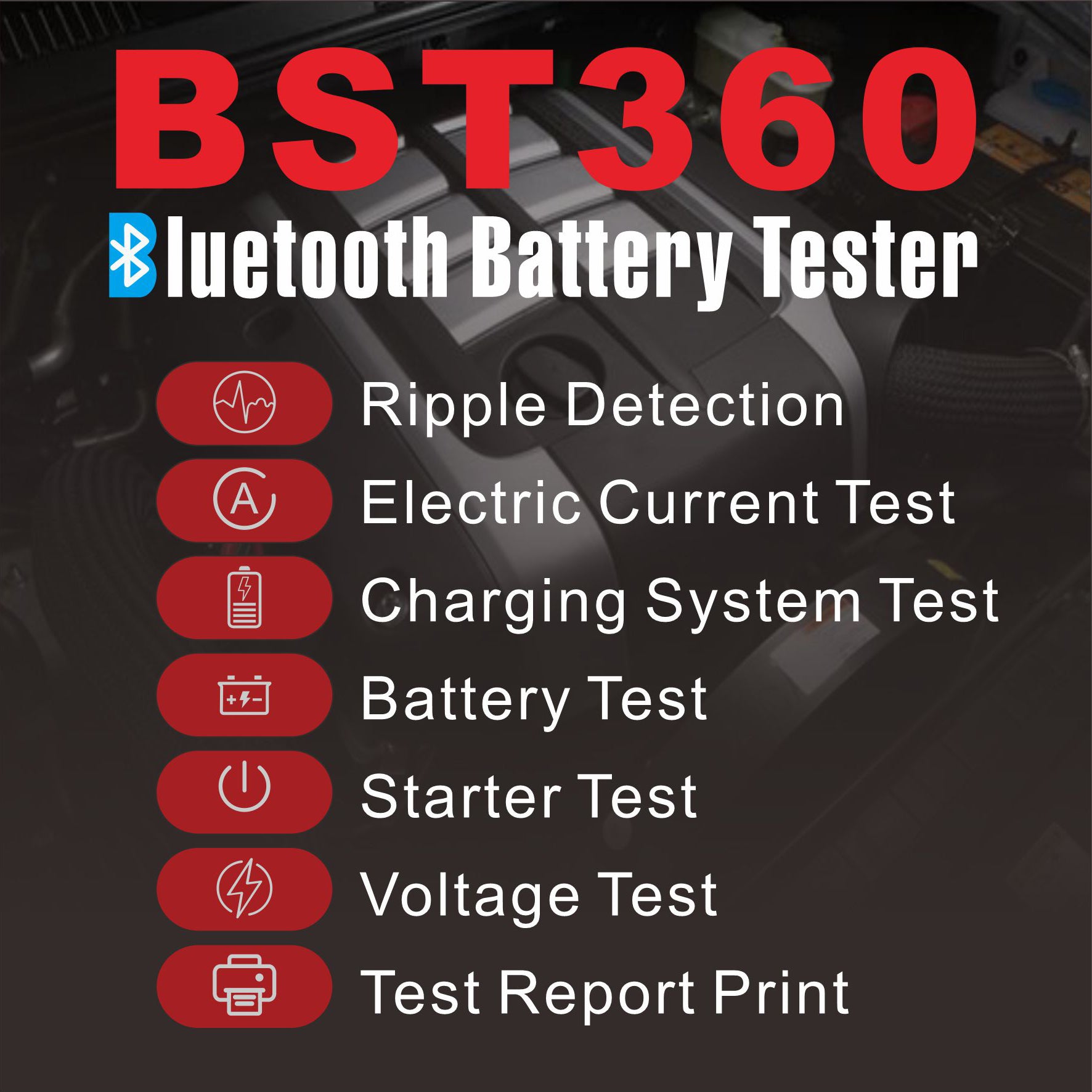 LAUNCH Battery Tester, BST 360 Bluetooth Battery Test Clip, 12V Car Ba –  Launch USA Online Store