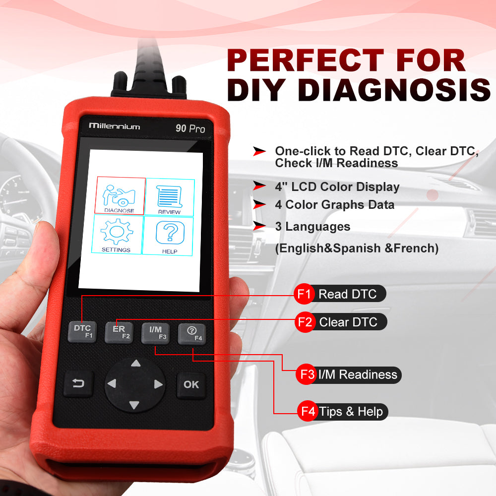 All System OBD2 Scanner Car Diagnostic Tool ABS,DPF,EPB,SAS,SRS,TPMS,Engine  Scan